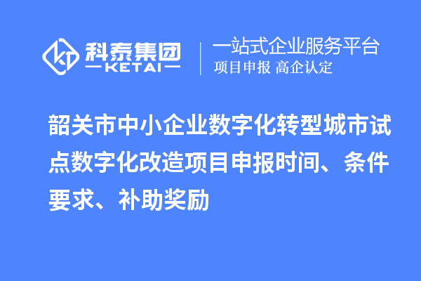 韶关市中小企业数字化转型城市试点数字化改造项目申报时间、条件要求、补助奖励