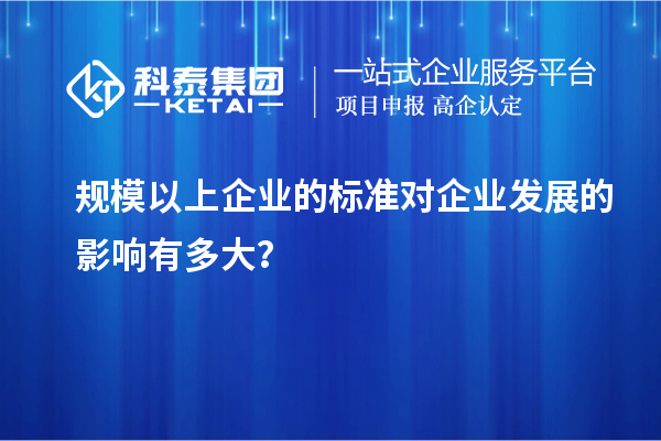 规模以上企业的标准对企业发展的影响有多大？