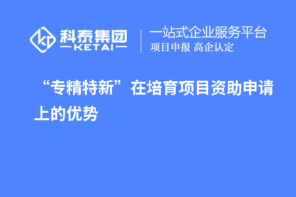 “专精特新” 在培育项目资助申请上的优势