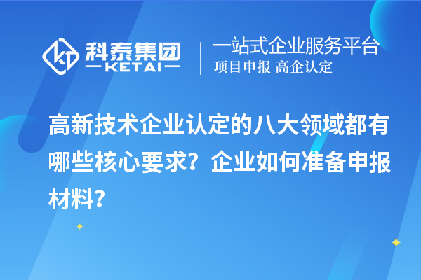 高新技术企业认定的八大领域都有哪些核心要求？企业如何准备申报材料？