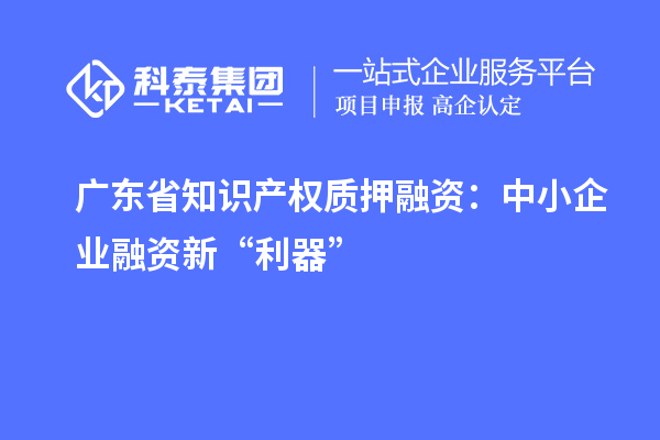 广东省知识产权质押融资：中小企业融资新“利器”