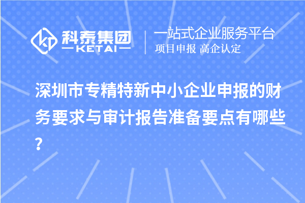 <a href=http://www.1ys1w.cn/shenzhen/ target=_blank class=infotextkey>深圳市专精特新</a>中小企业申报的财务要求与审计报告准备要点有哪些？
