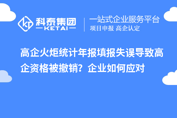 高企火炬统计年报填报失误导致高企资格被撤销？企业如何应对