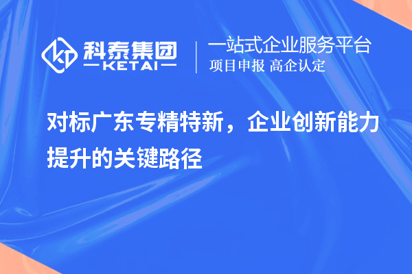 对标广东专精特新，企业创新能力提升的关键路径