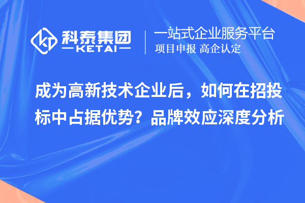 成为高新技术企业后，如何在招投标中占据优势？品牌效应深度分析