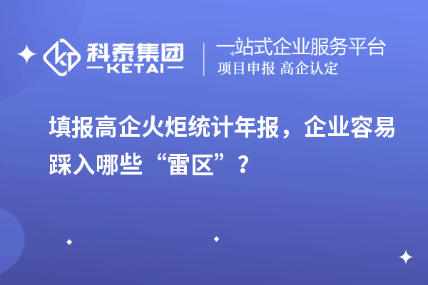 填报高企火炬统计年报，企业容易踩入哪些“雷区”？