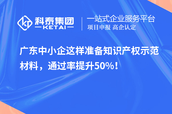 广东中小企这样准备知识产权示范材料，通过率提升50%！