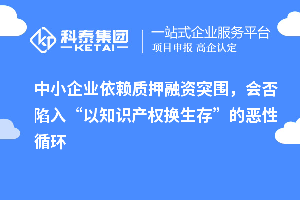 中小企业依赖质押融资突围，会否陷入“以知识产权换生存”的恶性循环
