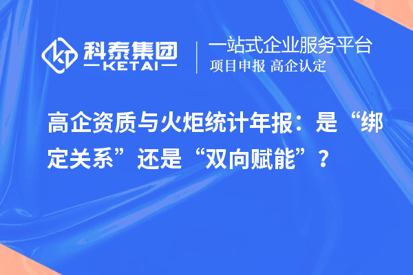 高企资质与火炬统计年报：是“绑定关系”还是“双向赋能”？