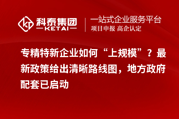 专精特新企业如何“上规?！?？最新政策给出清晰路线图，地方政府配套已启动