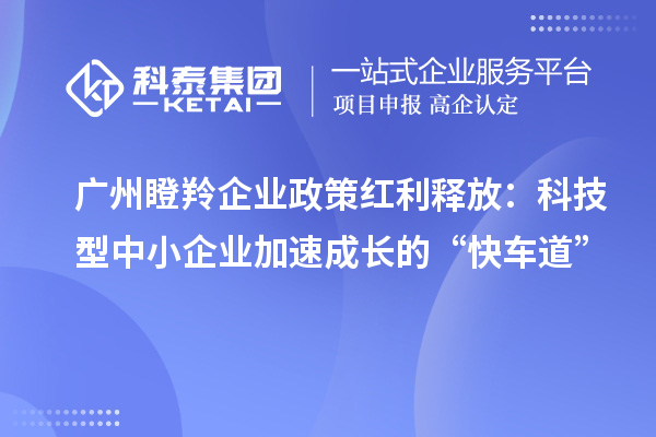 广州瞪羚企业政策红利释放：科技型中小企业加速成长的“快车道”