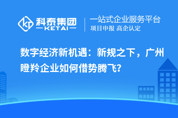 数字经济新机遇：新规之下，广州瞪羚企业如何借势腾飞？