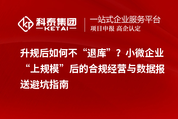升规后如何不“退库”？小微企业“上规模”后的合规经营与数据报送避坑指南