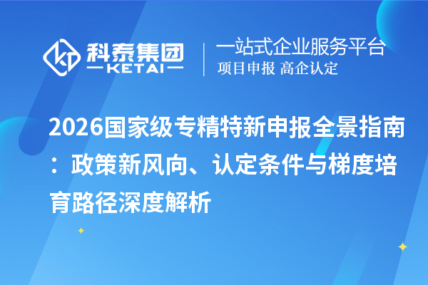 2026国家级专精特新申报全景指南：政策新风向、认定条件与梯度培育路径深度解析