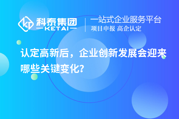 认定高新后，企业创新发展会迎来哪些关键变化？